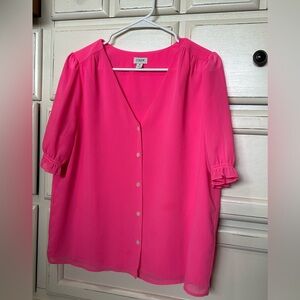 Hot pink J Crew blouse